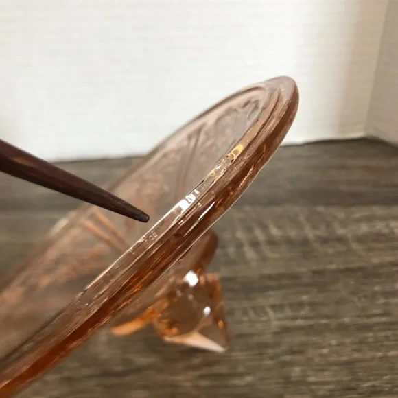 Vtg Federal Glass Pink Sharon Cabbage Rose Covered Candy Dish - Picture 10 of 14